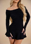 BARDOT KNIT DRESS | BLACK