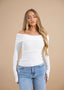 BARDOT KNIT TOP | IVORY