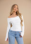 BARDOT KNIT TOP | IVORY