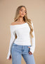 BARDOT KNIT TOP | IVORY